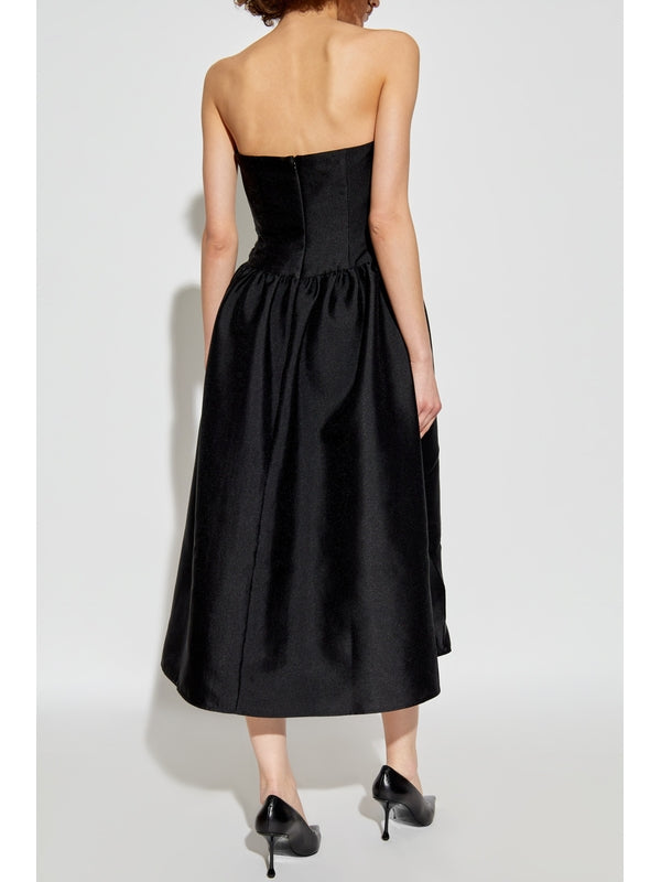 Black Tube Top Midi Dress