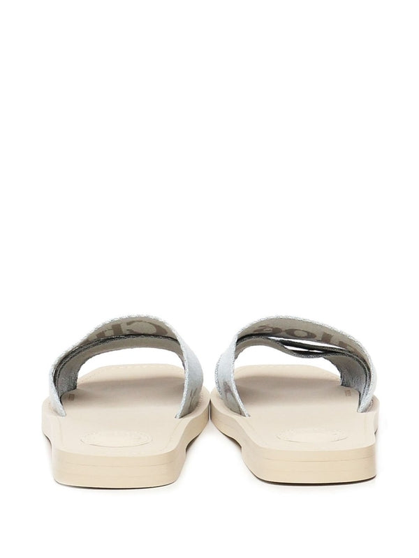 Woody Logo Band Flat Sandals
