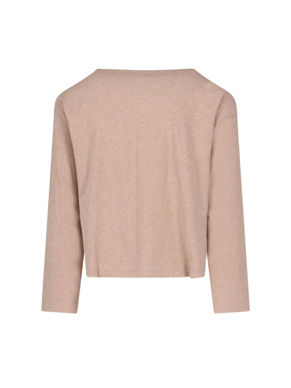 Cotton Cashmere Long Sleeve Top