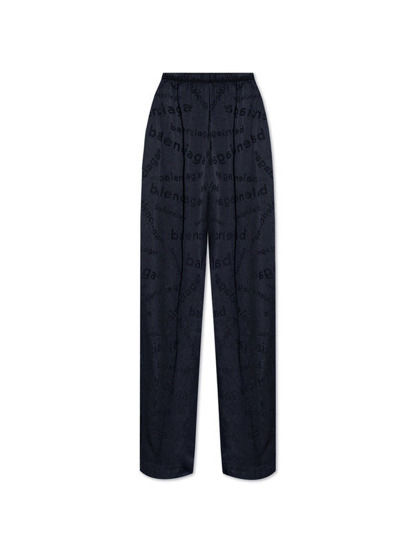 All-Over Logo Silk Pajama
  Pants