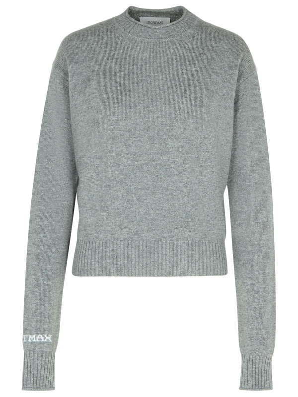 Agadir Logo Rib Wool Cashmere Knit