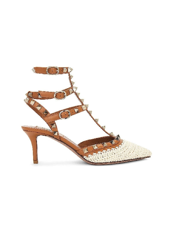 Caged Rockstud Sandal Heels