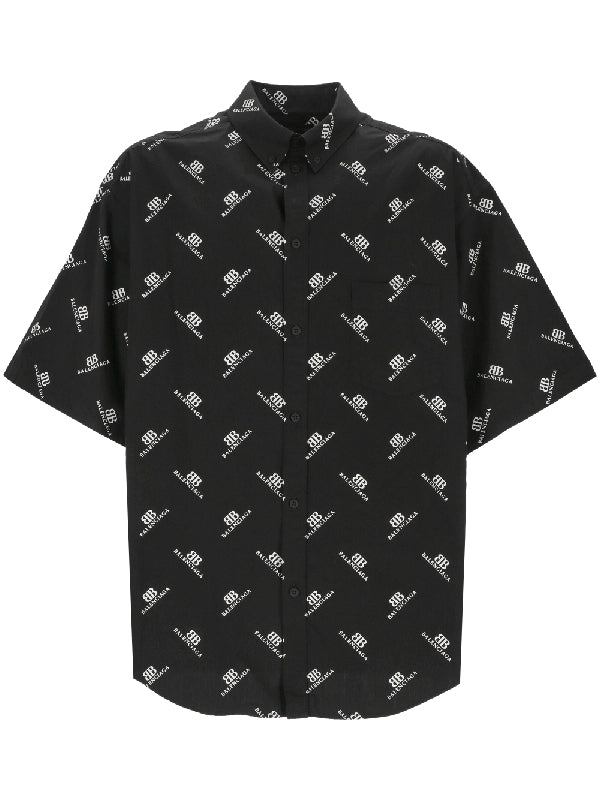 All Over Logo Print Short Sleeve Shirt