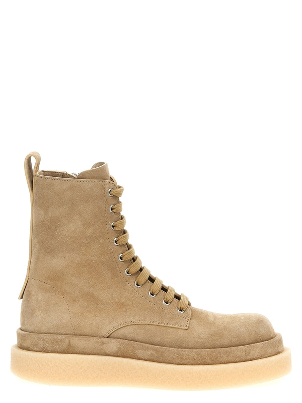 Suede Lace-Up Boots