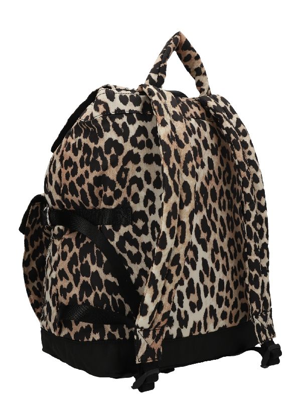 Leopard Tech Strap Backpack