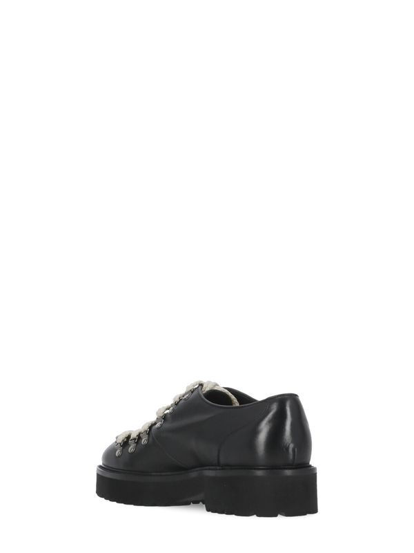 Black Leather Derby Shoes