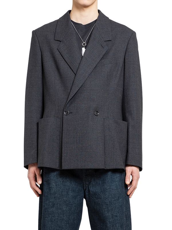 Wool Blend Double-breasted Jacket