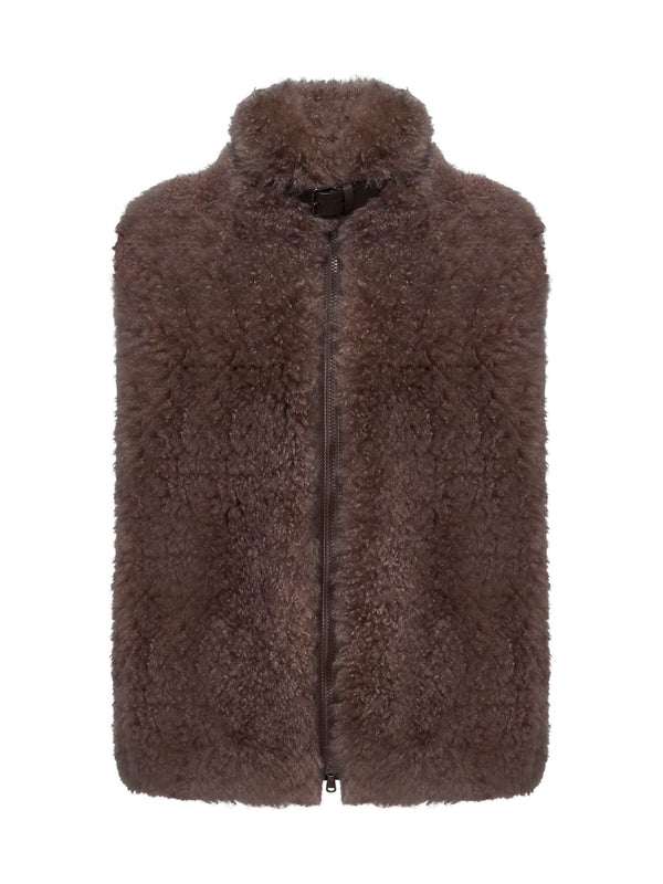 Brown Shearling Vest