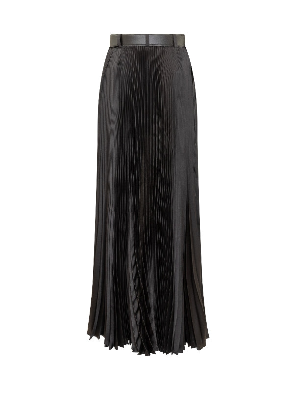 Mini-Long Layered Pleated Skirt