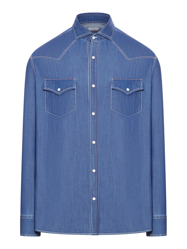 Western Cotton Denim Shirt