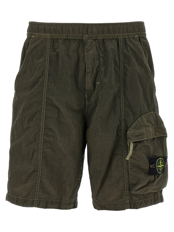 Wappen Patch Cotton Cargo Shorts