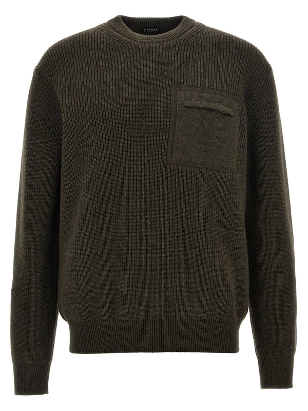 Zip Pocket Cashmere Knit