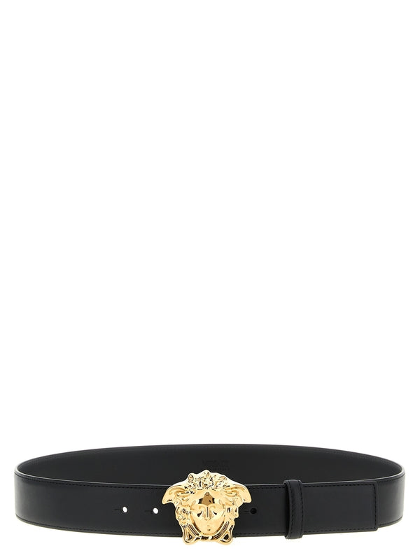 Versace Black Leather Belts