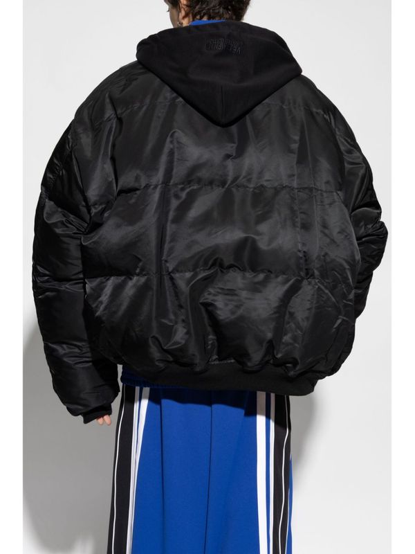 Oversized Quilting Reversible Nylon Bomber