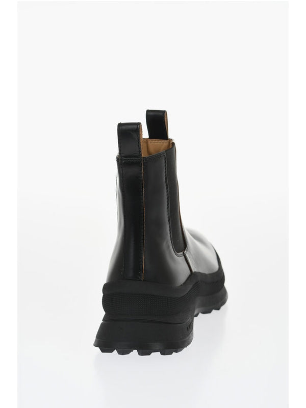 Black Leather Chelsea Boots