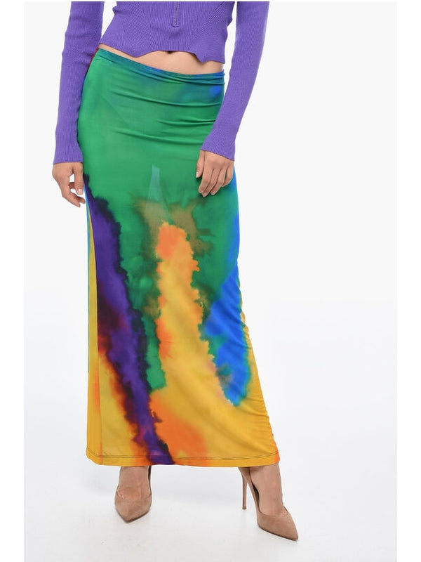 Tie-Dye Printing Long Skirt