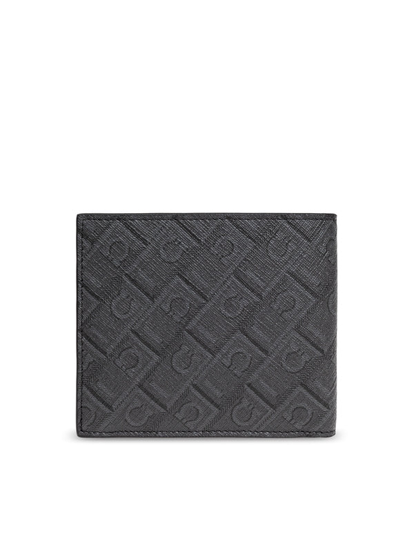 Gancini Monogram Leather Bifold Wallet