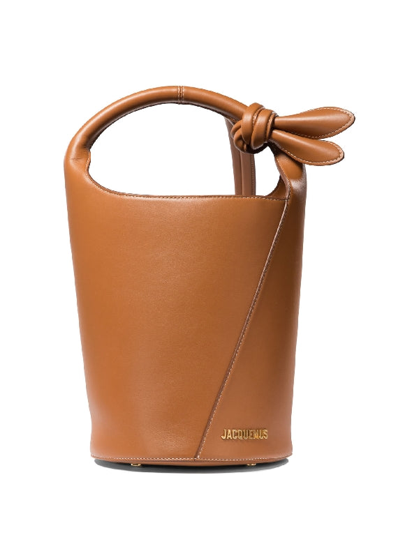 Tourniquet Knot Leather Bucket Bag