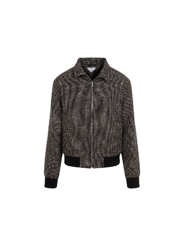 Wool Blend Zip-Up Jacket