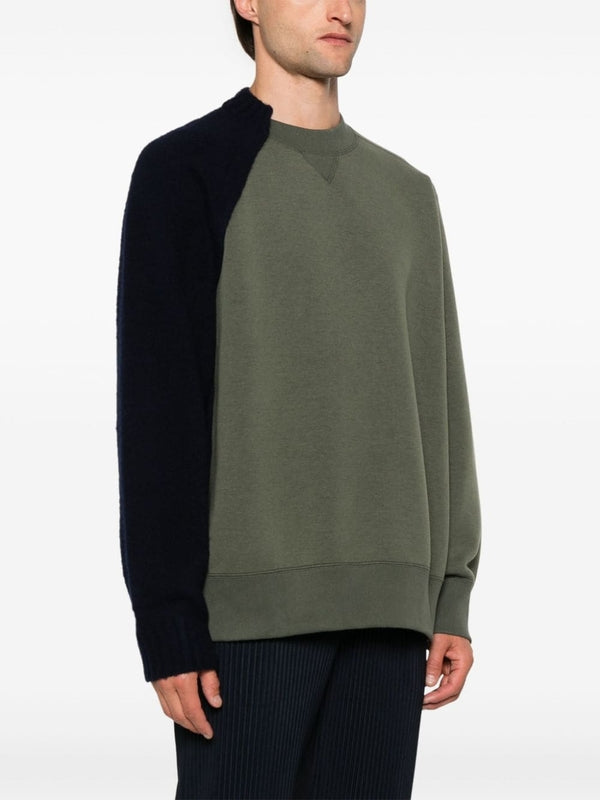 Wool Panel Sweatshirt