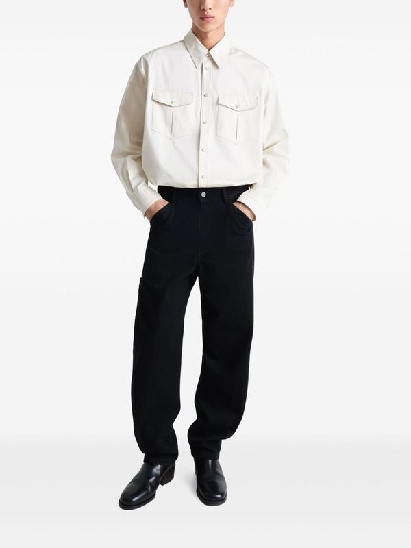 Twisted Cotton Denim Pants