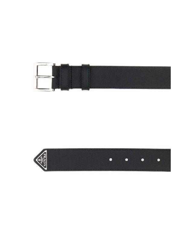 Triangle Logo Saffiano Leather
  Belt