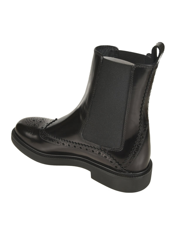 Black Leather Chelsea Boots