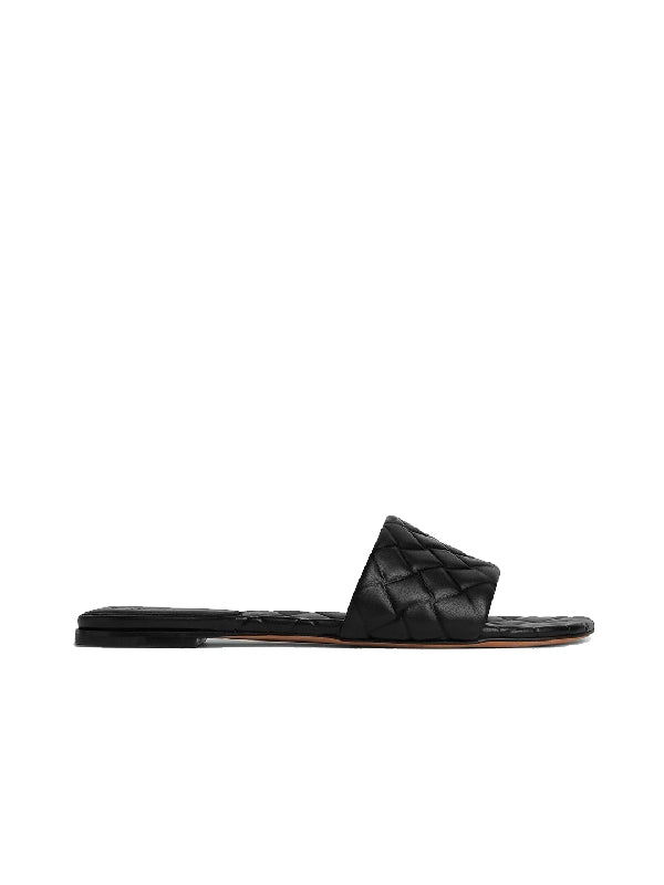 Amy Intrecciato Leather Flat Mule