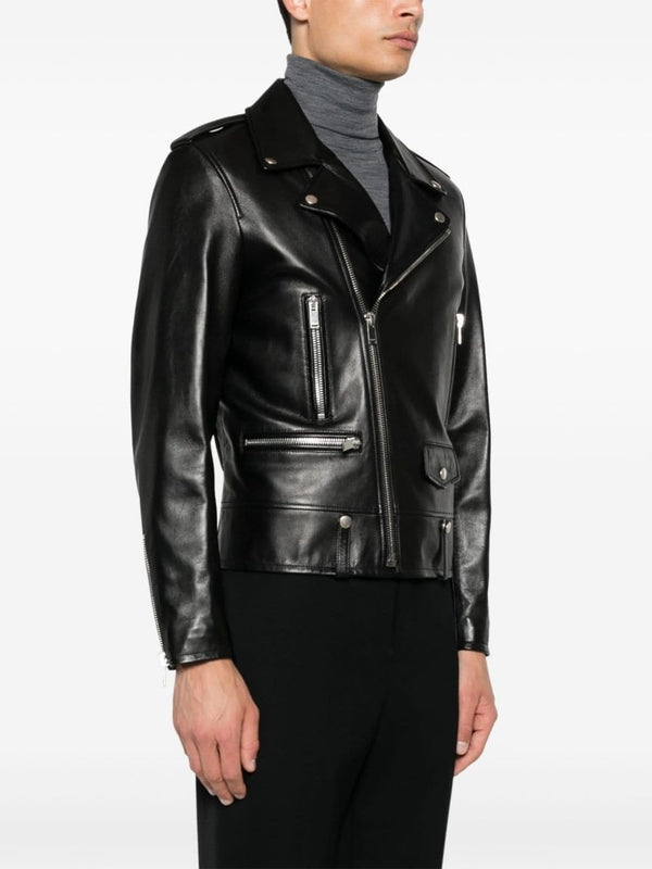 Motorcycle Leather Biker Jacket