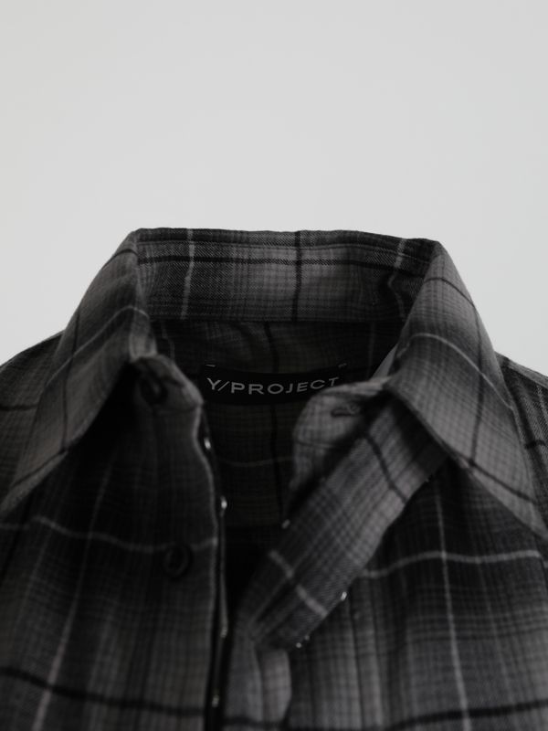 Deconstructed Check Pattern Shirt