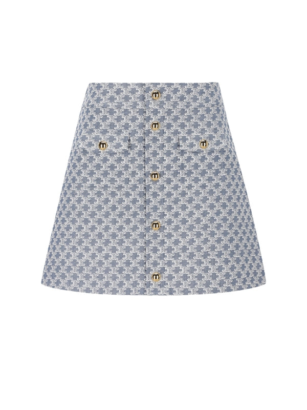Triopé Monogram Cotton Skirt