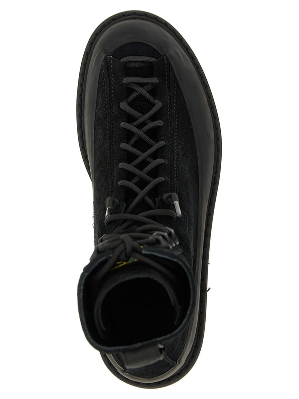Stone Island Black Lace-Up Boots
