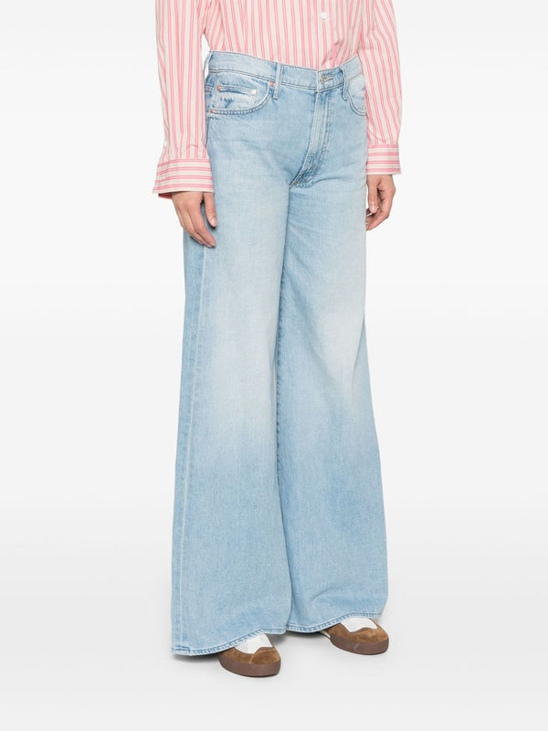 Flare Wide Cotton Denim Pants