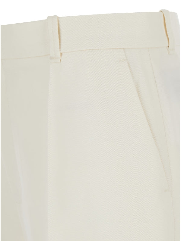 Wool Silk Tailored Pants