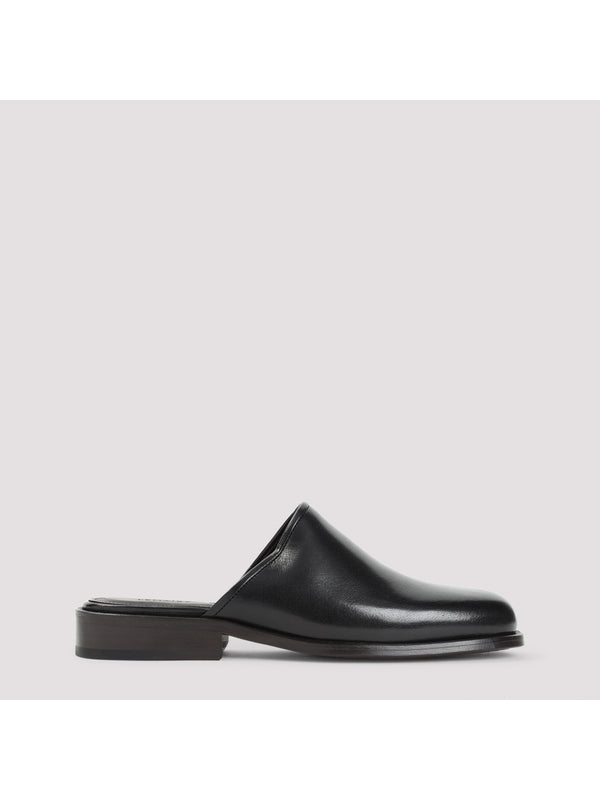 Square Leather Mule Bloafer