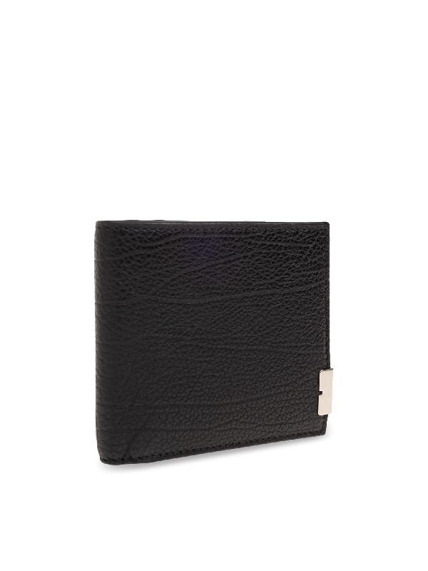 B Cut Leather Bifold Wallet