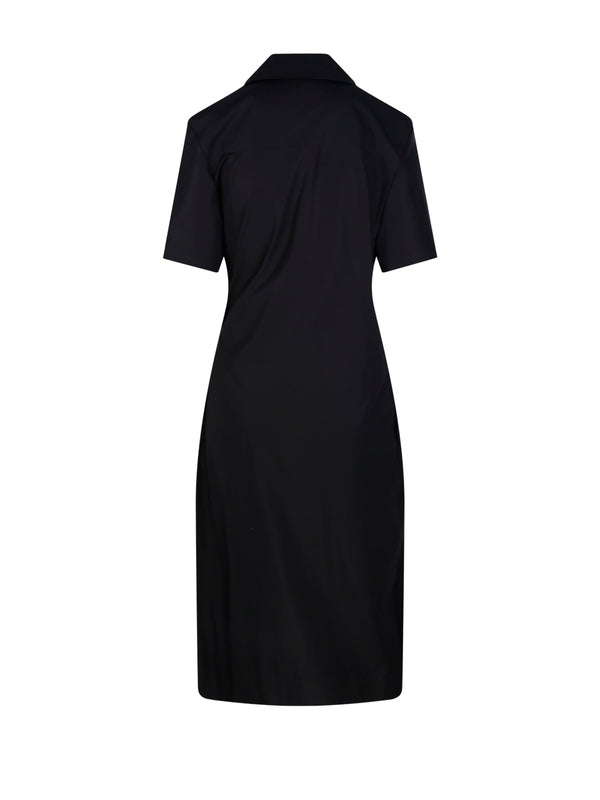 V-neck Draping Dress