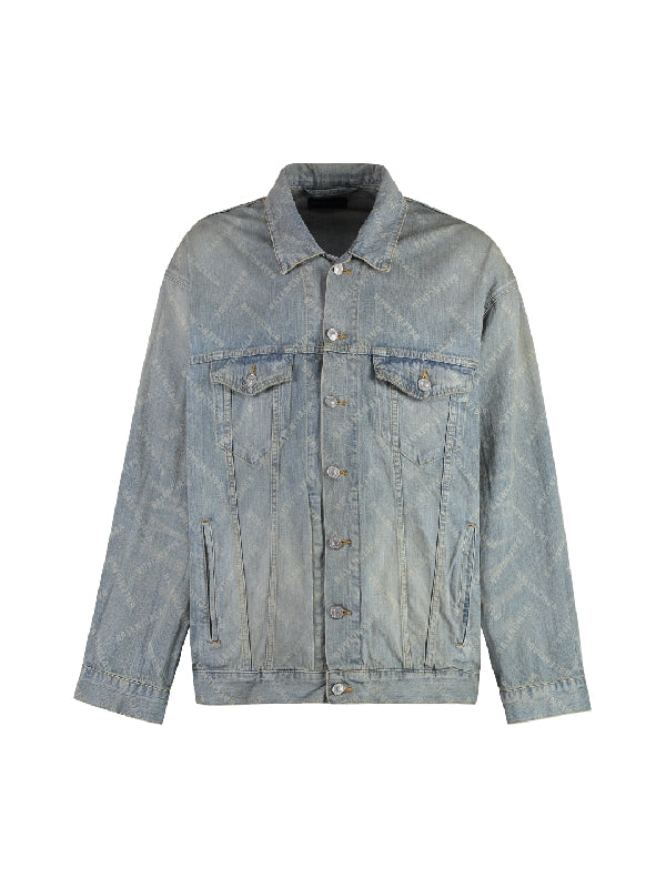 Bal Diagonal Allover Trucker Denim
  Jacket