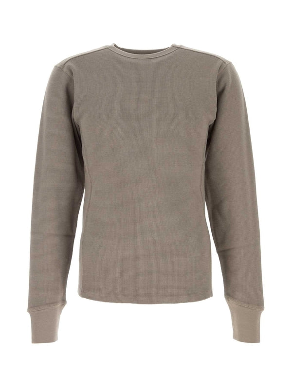 Crew Neck Cotton Long Sleeve Top