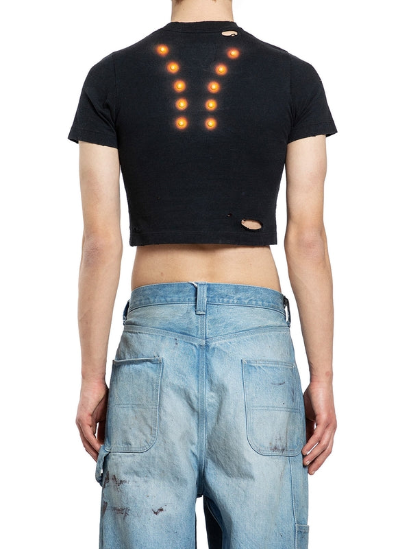 Magnetic Distress Crop Top