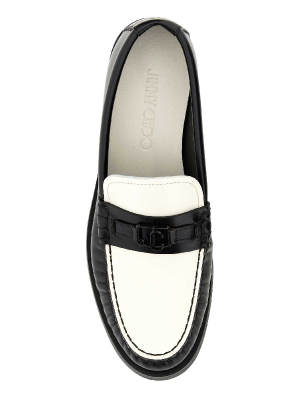 Addie Logo Decorated Leather Loafers