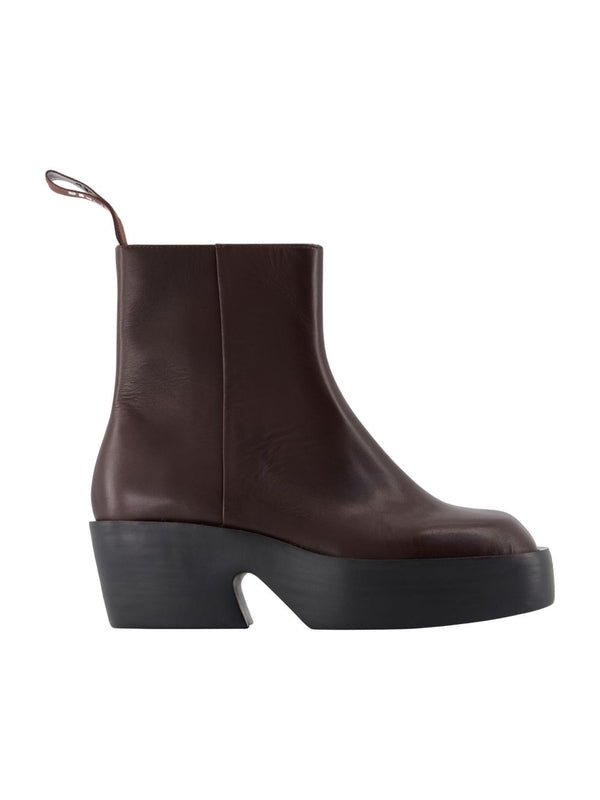 Camper Burgundy Ankle Boots