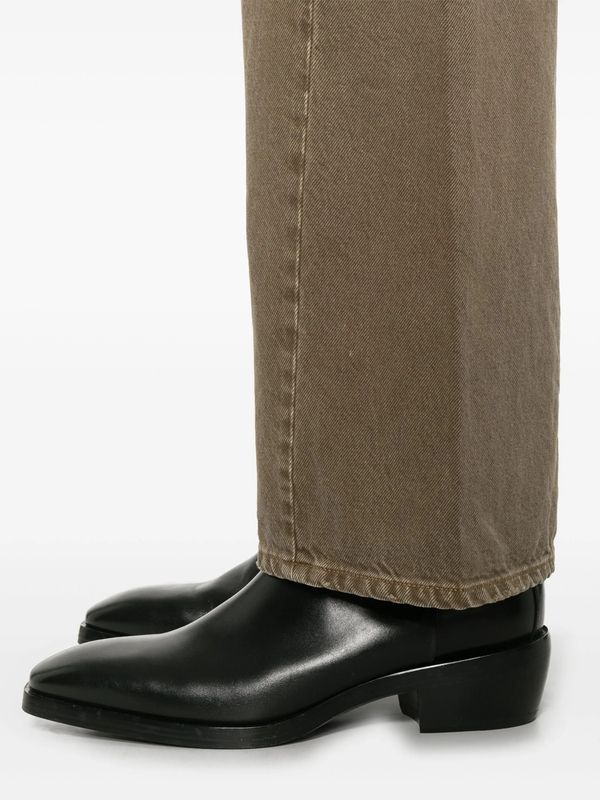 Wide Twist Denim Pants