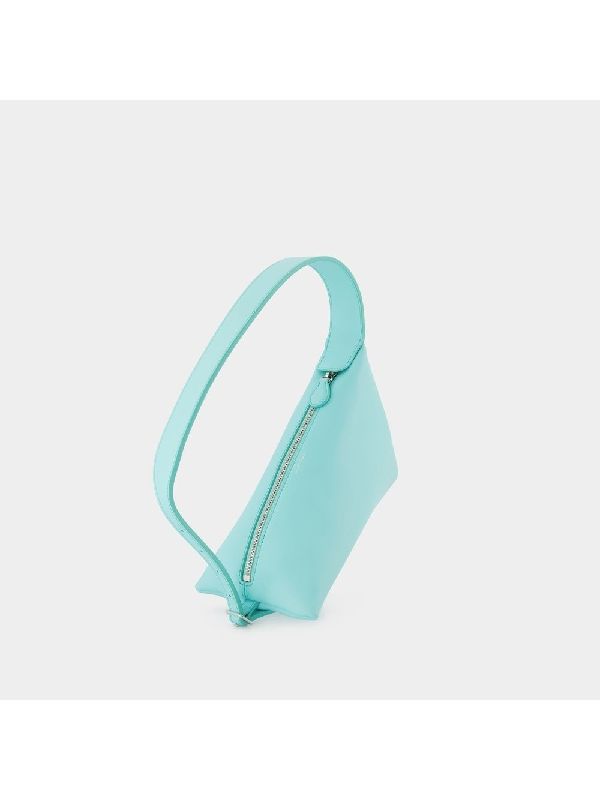 Metal Logo Shark Leather The One Shoulder
  Bag