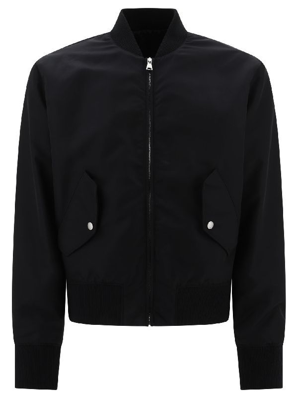 Back Lettering Nylon Bomber Jacket