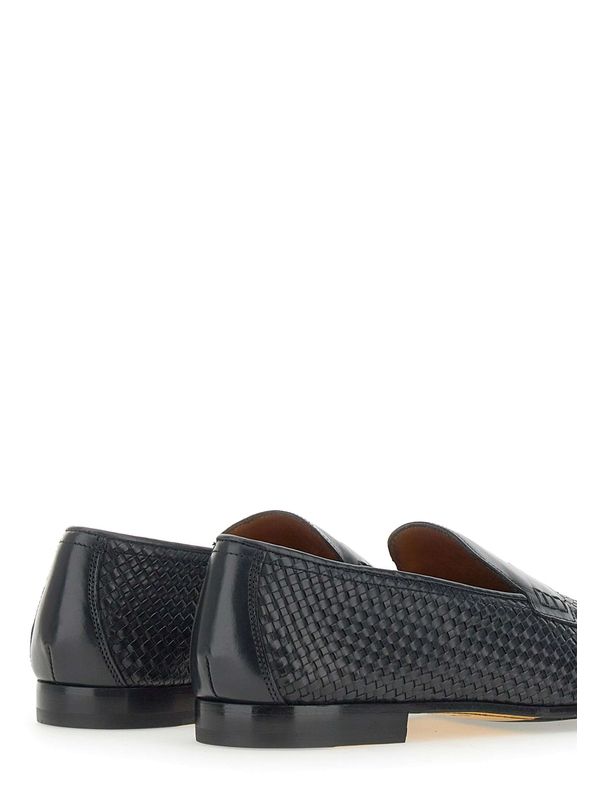 Braided Leather Penny Loafers