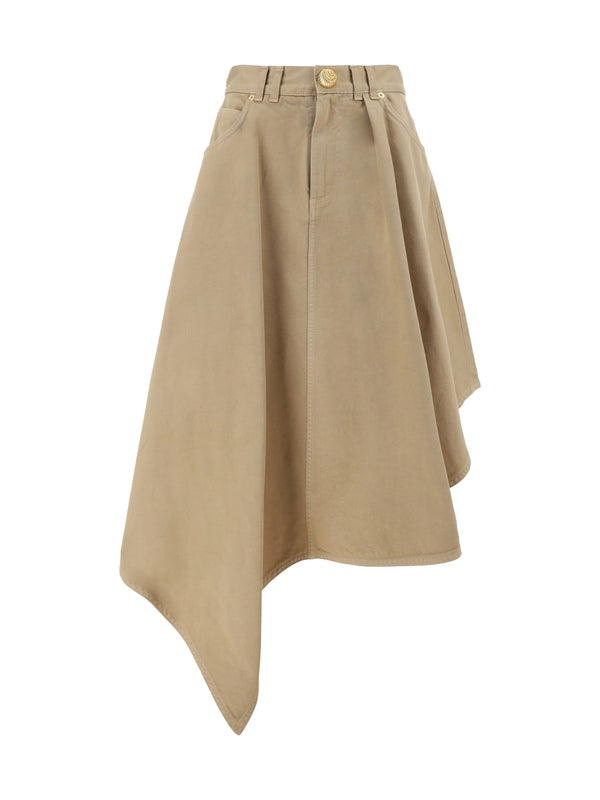 Asymmetric Canvas Skirt