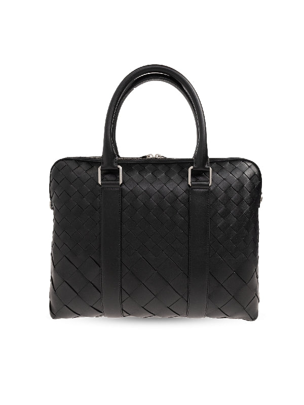 Intrecciato Leather Briefcase