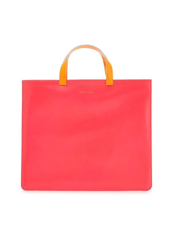 Super Fluo Multicolor Leather
  Tote Bag