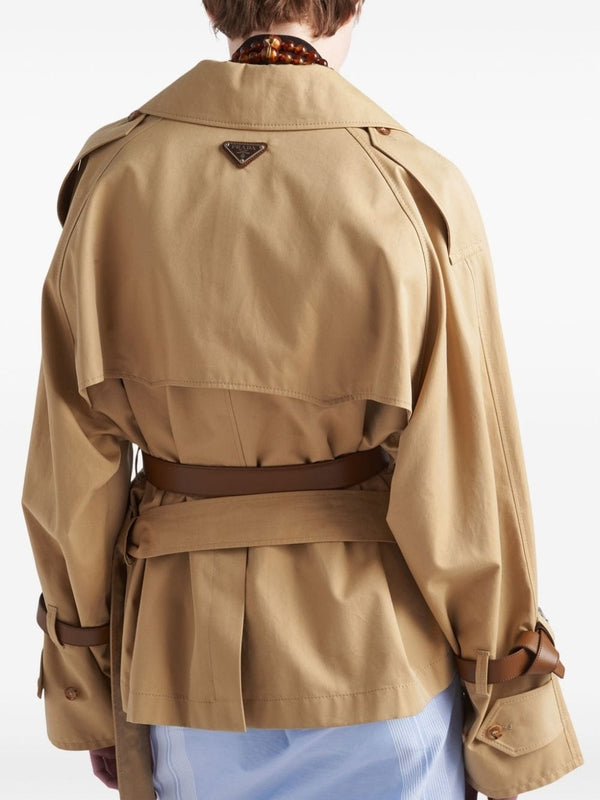 Back Triangle Logo Belt Short
  Trench Coat